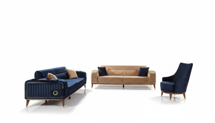 Conjunto de sofás de lujo de 3 plazas +3 +1, diseño de sofá, sofá tapizado moderno.