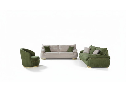 Conjunto de sofás 3+3+1 plazas gris Sofá tapizado de tela conjunto de muebles