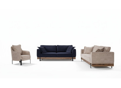 Conjunto de sofás 331 Sofás Cama Sofás Tapizados de Madera Sofá de Tela