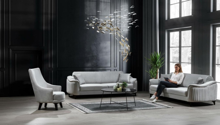 Conjunto de sofá Sofá de lujo Conjunto de lujo Sofás Sillón 331 Asiento Moderno de 3 piezas