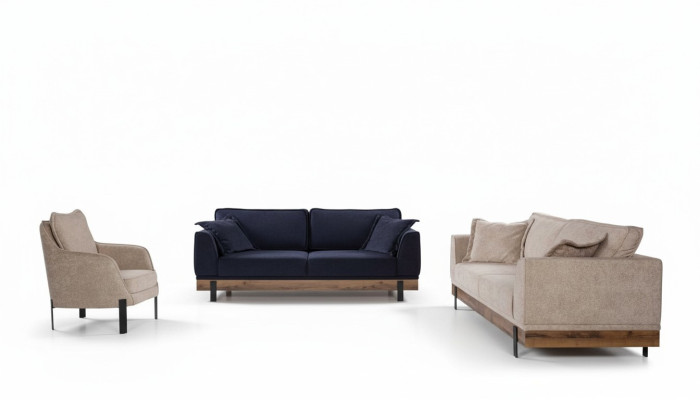Conjunto de sofás Sofá Sillón Sofás de tres plazas 3+3+1 Asiento Conjunto Moderno.