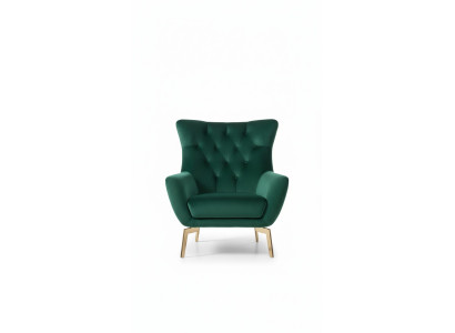 Sillón de lujo individual moderno tapizado de diseñador de tela.