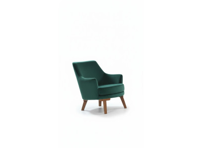 Sillón de sala de estar, 1 asiento, tela de poliéster, estilo moderno, color verde.