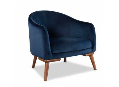 Sillón moderno de diseñador de una plaza tapizado en tela textil.