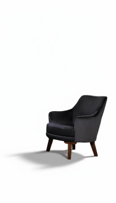 Diseño de sillón de sala de estar 1 asiento moderno de tela de poliéster color gris.