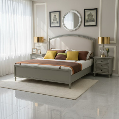 Juego de dormitorio cama + 2 mesitas de noche cómoda camas cama doble muebles 3 piezas madera