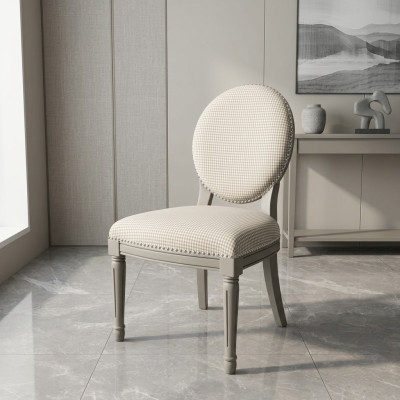 Comedor muebles de madera sillas lujo design silla tapizada gris silla de madera