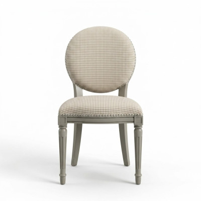 Comedor muebles de madera sillas lujo design silla tapizada gris silla de madera