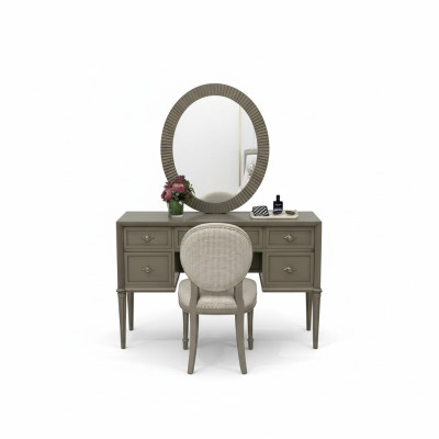 Vanity Mirror Stool Luxury Complete Bedroom Set 3-piece Wood Consoles