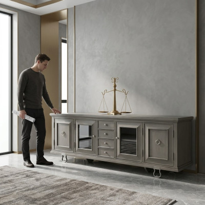 Consola armario bajo muebles armarios aparador sala de estar aparador madera gris