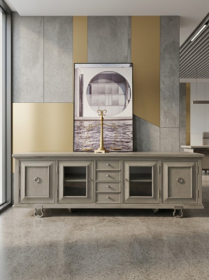 Consola armario bajo muebles armarios aparador sala de estar aparador madera gris
