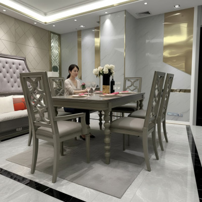 Mesa de comedor de madera Mesa de madera Mesa de comedor de lujo Muebles de diseño Mesas de comedor de madera 160x90cm