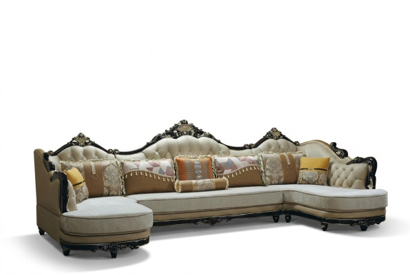 Sofás sofá de esquina sofá acolchado de tela de madera couches de salón