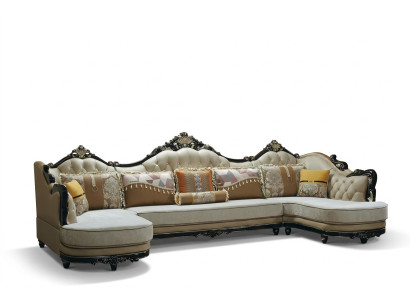 Sofás sofá de esquina sofá acolchado de tela de madera couches de salón