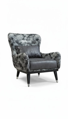 Sillón de sala de estar con tapicería de asiento de diseño moderno estilo serpiente.
