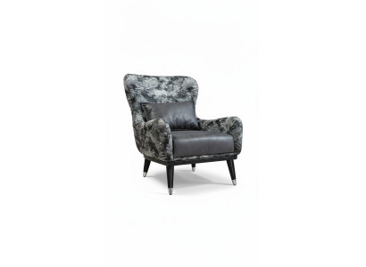 Sillón de sala de estar con tapicería de asiento de diseño moderno estilo serpiente.