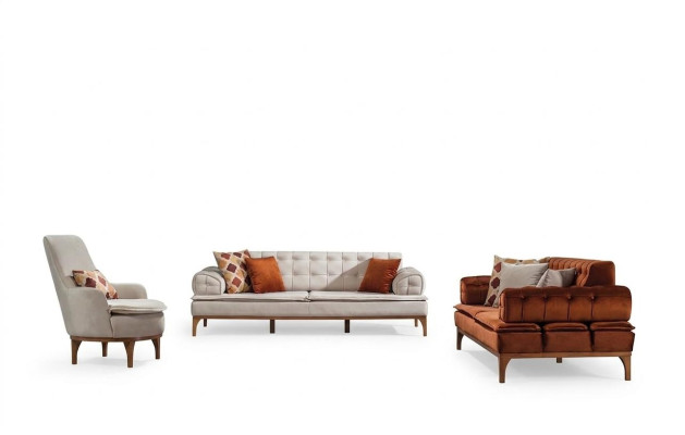 Conjunto de sofás, sofá de 3 plazas + 3 plazas + 1 sillón, grupo de 3 piezas. Muebles sofás sillones nuevos.