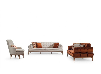 Conjunto de sofás, sofá de 3 plazas + 3 plazas + 1 sillón, grupo de 3 piezas. Muebles sofás sillones nuevos.