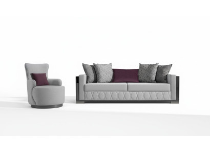 Conjunto de sofás de lujo moderno Sofá Sofá Juego de sofás Sillones 3 + 1 plazas Tela Diseño