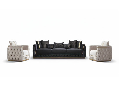 Sofá conjunto sillones sofá sillón tres plazas 3+3+1 plazas tela