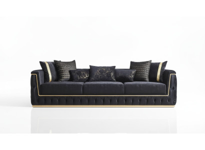 Sofá de tres plazas Sofás de 3 plazas Sofás tapizados Chesterfield con textil