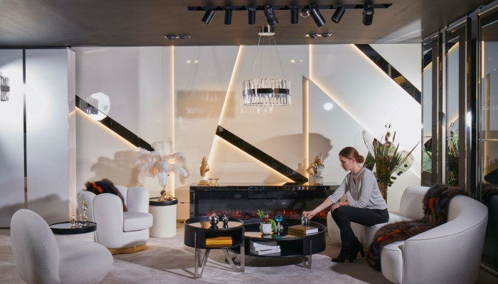 Juego de sofás de lujo de 3+1 plazas, juego de sofás y sillones blancos para la sala de estar.