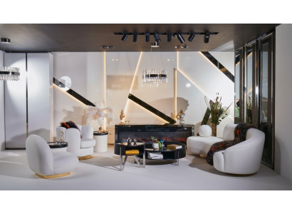 Juego de sofás de lujo de 3+1 plazas, juego de sofás y sillones blancos para la sala de estar.