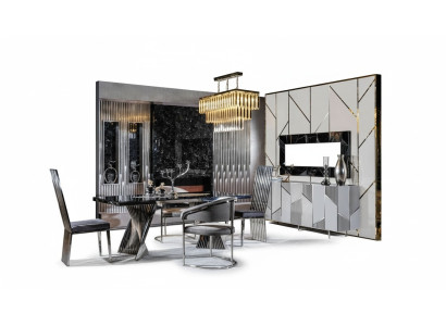 Juego de comedor mesa de comedor 4 sillas y aparador con espejo Muebles Nuevos