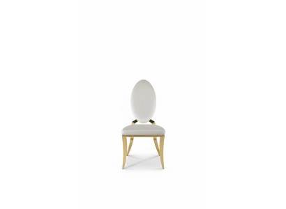 Silla de comedor blanca de lujo de metal con estilo de sillas de tela modernas con respaldo