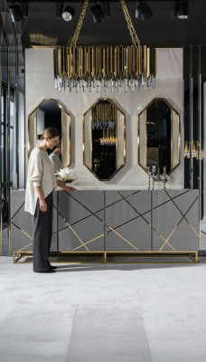 Salón aparador cómoda gris aparadores armarios mobiliario madera