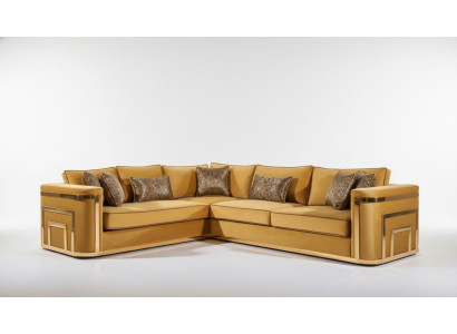Sofá de esquina de tela para muebles de salón en forma de L, sofá de esquina.