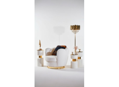 Silla diseño sala de estar tapizada madera textil acolchada moderna de lujo