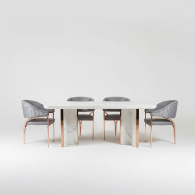 Mesa de comedor Conjunto Grupo Comedor Mesa Silla Set 4x Silla 5 piezas Nuevo