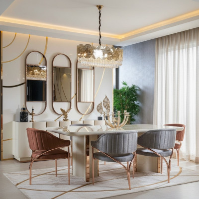 Sillas Silla Tapizado Juego Moderno Diseño Lámpara Madera Textil Metal