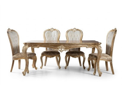 Sala de estar Conjunto de mesa y silla Grupo de accesorios Juego de madera Mesa Mesas Conjuntos barrocos de 5 piezas