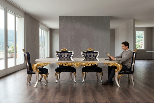Mesa mesa de comedor mesa de comedor de madera mesas de comedor barrocas es de lujo mesa de comedor de muebles nueva