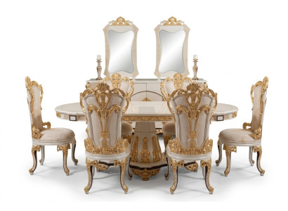 Mesa de comedor de lujo silla de mesa de comedor de madera mesa mesa sillas de comedor barroco grupo de muebles