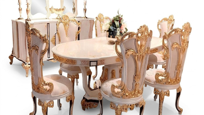 Mesa de comedor de lujo mesa de comedor comedor de madera mesas barrocas muebles de comedor nuevos
