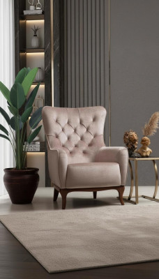 Sillón de lujo de una plaza, asiento tapizado, diseño textil de un asiento, tela moderna.