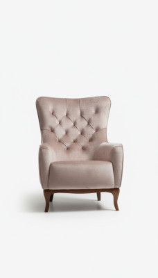 Sillón de lujo de una plaza, asiento tapizado, diseño textil de un asiento, tela moderna.