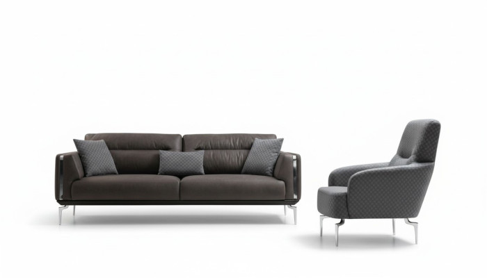 Conjunto de sofás de lujo Sofá Juego de sofás Sofás de 3 plazas + 1 sillón Moderno Poliéster Nuevo