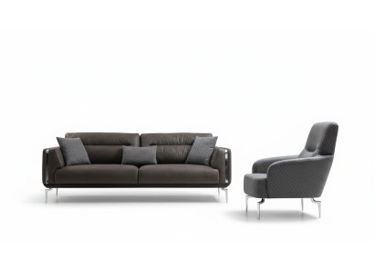 Conjunto de sofás de lujo Sofá Juego de sofás Sofás de 3 plazas + 1 sillón Moderno Poliéster Nuevo