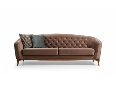 Sofá de diseño de lujo de tres plazas, sofá moderno azul, muebles tapizados para loft nuevos.