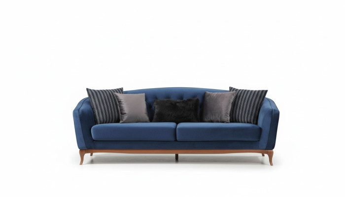 Sofá conjunto de sofá sofás 4+1 asientos tela Chesterfield acolchado terciopelo conjunto