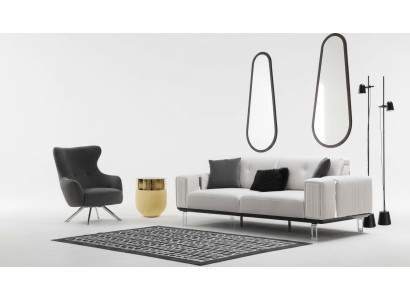 Sofá de lujo con 3+1 plazas, sofás, sillones tapizados de tela diseño de muebles nuevos.
