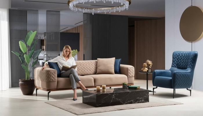 Sofá de lujo Sofá Conjunto de lujo Sofás Silla 3+1 Plazas Set Moderno Diseño Grupo
