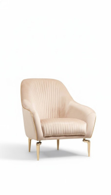 Silla individual de lujo, asiento acolchado, diseño de tela para asiento, moderno.