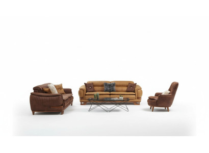 Mueble de sofá Sofá Conjunto Completo Sofá de 3+3+1 Asientos Butaca