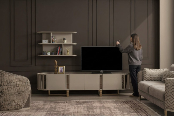 Mueble de salón, mueble RTV, estantería, conjunto de muebles para TV, soporte para TV, aparador, cómoda para sala de estar.