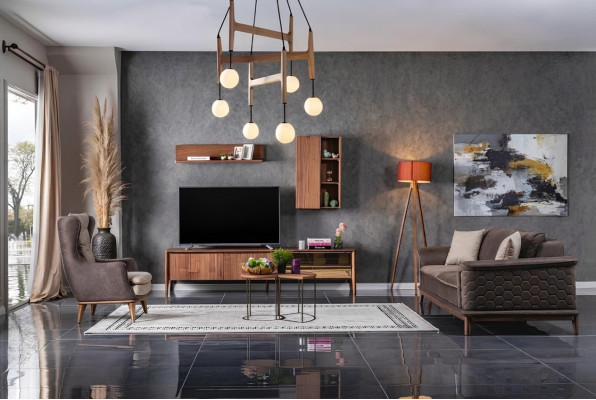 Juego de sofá Sofá de lujo Sofá de butacas Sofás Sillones 3+1 asientos Tela Diseño moderno Nuevo